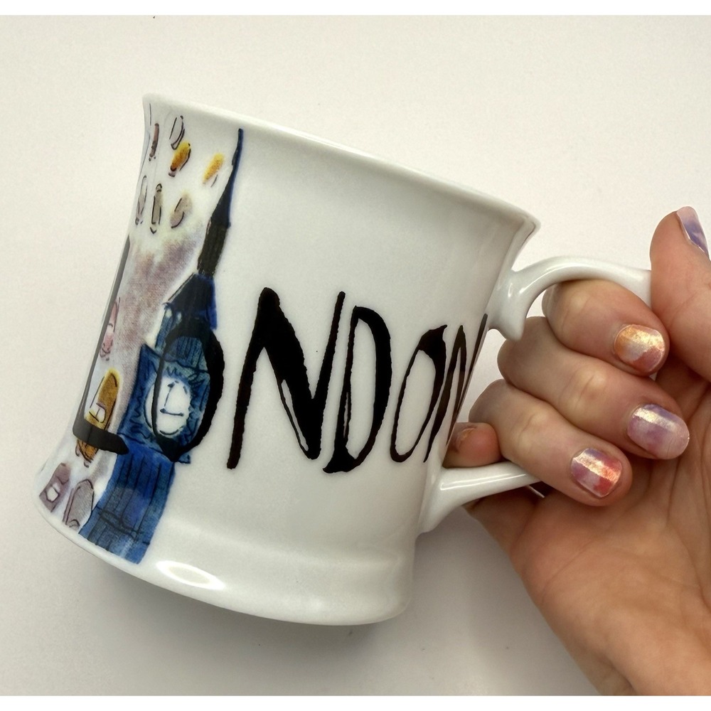 Rosanna USA Bon Voyage London Mug 12 oz Tower of London & Big Ben Graphic